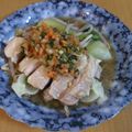 クック8LGD0E☆'s cooksnap of when they made 鶏モモ肉で♪柔らかい！刻み野菜タレ蒸し鶏.