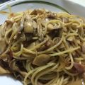 ﾕｷﾝｺﾁｬﾝ's cooksnap of when they made きのことベーコンのパスタ.