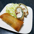 犬丸二等兵's cooksnap of when they made 簡単！ササミと大葉と梅干しの春巻き揚げ☆.