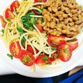 aaaykk55's cooksnap of when they made さっぱり！トマトと納豆の冷製パスタ.