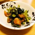 ＊実月＊'s cooksnap of when they made 鶏皮＆菜っ葉で酸っぱ美味しい炒めもの.
