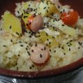 のんたん829's cooksnap of when they made ♪ベーコンとホクホクさつまいも御飯♪.