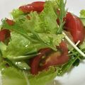 おはなすき's cooksnap of when they made 簡単☆水菜とトマトのサラダ.