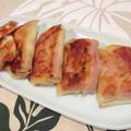 miwayon's cooksnap of when they made 春巻きトマトチーズplusたまごベーコン.