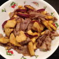ねむねむ♪'s cooksnap of when they made さつまいもと豚こまのレモン風味甘辛炒め.