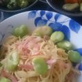 クック1UVD92☆'s cooksnap of when they made 空豆のパスタ.