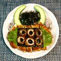 にきけん's cooksnap of when they made 大河ドラマ真田丸！六文銭兜どんぶり～！！.