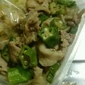 ひとみん0921's cooksnap of when they made お弁当に！豚バラとオクラの炒め物.