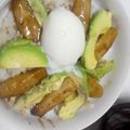 雲雀ころね's cooksnap of when they made アボカドと魚肉ソーセージの照り焼き丼.