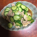 にむばすしゅたーぜん's cooksnap of when they made さっぱり☆たれ炒め豚肉のキュウリ和え.