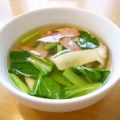 runa10's cooksnap of when they made ベーコン・エリンギ・小松菜のスープ.