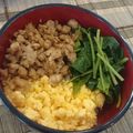 ☆baobab☆'s cooksnap of when they made スタミナ3色そぼろ丼.