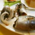 radio1's cooksnap of when they made アジの梅肉チーズ巻.