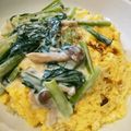kitchon's cooksnap of when they made チキンとほうれん草のクリームオムライス.