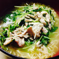王林山's cooksnap of when they made 豚肉と豆苗の生姜焼き風塩とんこつラーメン.