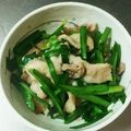 みるめ768's cooksnap of when they made 豚ニラ炒め.