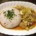 島田佳奈's cooksnap of when they made 豚ときのこの野菜ジューススープかけゴハン.