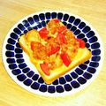 YUZVIO's cooksnap of when they made ＊鶏の唐揚げdeスイチリマヨトースト＊.