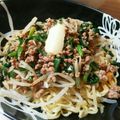 yuuri10's cooksnap of when they made 野菜と豚肉の味噌バター混ぜそば.