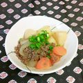 龍青空ママ's cooksnap of when they made カレーそぼろ肉じゃが.