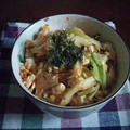 藍川咲's cooksnap of when they made セロリの葉の豆腐の卵とじ.
