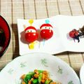 SP♪'s cooksnap of when they made ミニトマトとチーズで簡単キャラ弁おかず♪.