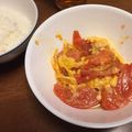 ふふふのちゃん3's cooksnap of when they made トマたま炒め.