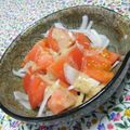 サオリ's cooksnap of when they made トマトと赤玉ねぎのサラダでプリプリ美肌♪.