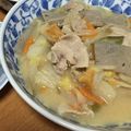 ふっくら姉さん's cooksnap of when they made 冷蔵庫のお助け!!野菜たっぷり豚汁♥.
