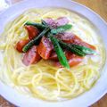 ゆうジュニア's cooksnap of when they made レンジでチン！お手軽クリームソースパスタ.