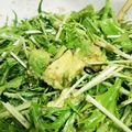 pinyaco's cooksnap of when they made アボカドと水菜の胡麻和え.
