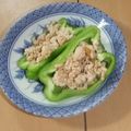 きらり流れ星's cooksnap of when they made ＊ピーマンのそぼろ詰め＊.