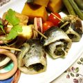 ツキちゃんママ's cooksnap of when they made ヘルシー梅茗荷大葉を巻いた鰯のレモン蒸し.