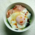 賢くんママ's cooksnap of when they made ✿朝ごはんに✿すぐできる！ハムエッグ丼.