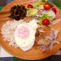 ひとみpon328's cooksnap of when they made 豚肉としめじのおろし炒めdeワンプレート.