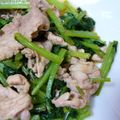 みかん主婦's cooksnap of when they made ✾小松菜と豚肉のからし醤油炒め✾.