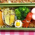 †ゆさ†'s cooksnap of when they made ぐでたまｵﾑﾗｲｽ弁当⭐ちくわ鳥付.