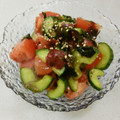 あっこ姉's cooksnap of when they made 冷たい♡きゅうりとトマトのⓌ胡麻和え♪.