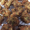 ak1m1's cooksnap of when they made 豚小間と紅ショウガのお好み焼風天ぷら.