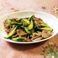 クックNQZPVG☆'s cooksnap of when they made 夏バテ解消☆やみつき胡瓜と豚肉の炒めもの.