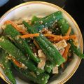 ルナＰボール's cooksnap of when they made ☆オクラと竹輪の梅胡麻和え☆.
