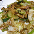 ねこのおーじさま's cooksnap of when they made 春ｷｬﾍﾞﾂと厚揚げのﾆﾝﾆｸ味噌炒め♪.