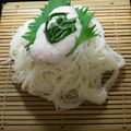slatスラット's cooksnap of when they made 梅とろろの冷やし素麺.
