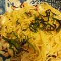 マリーゆう子's cooksnap of when they made 残りタコで簡単ランチ！タコと大葉のパスタ.