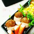 ﾁｲﾁｬﾝﾏﾏ's cooksnap of when they made お弁当にピンクのミートボールサンド.