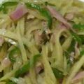 クック64OY6U☆'s cooksnap of when they made ポテト、ベーコン、ピーマンの細切り炒め.