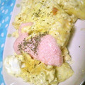 J・0505's cooksnap of when they made チーズととろろの厚焼き玉子明太マヨソース.