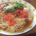 applennn's cooksnap of when they made トマトと大葉のさっぱりそうめん.