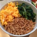 スヌーピーごはん's cooksnap of when they made スタミナ3色そぼろ丼.