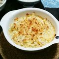 move70xx's cooksnap of when they made フライパン1つで鶏じゃがマカロニグラタン.